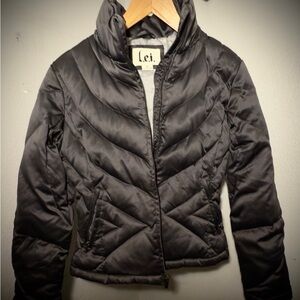 LEI Women's Dark Gray Puffer Jacket